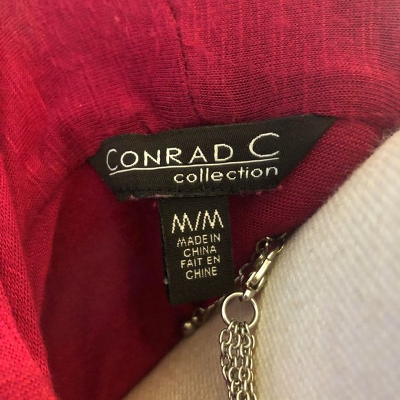 Dark Pink Sweater Cardigan ~ Ruffled ~ Layered ~ Long Sleeves ~ Size M - Picture 5 of 8